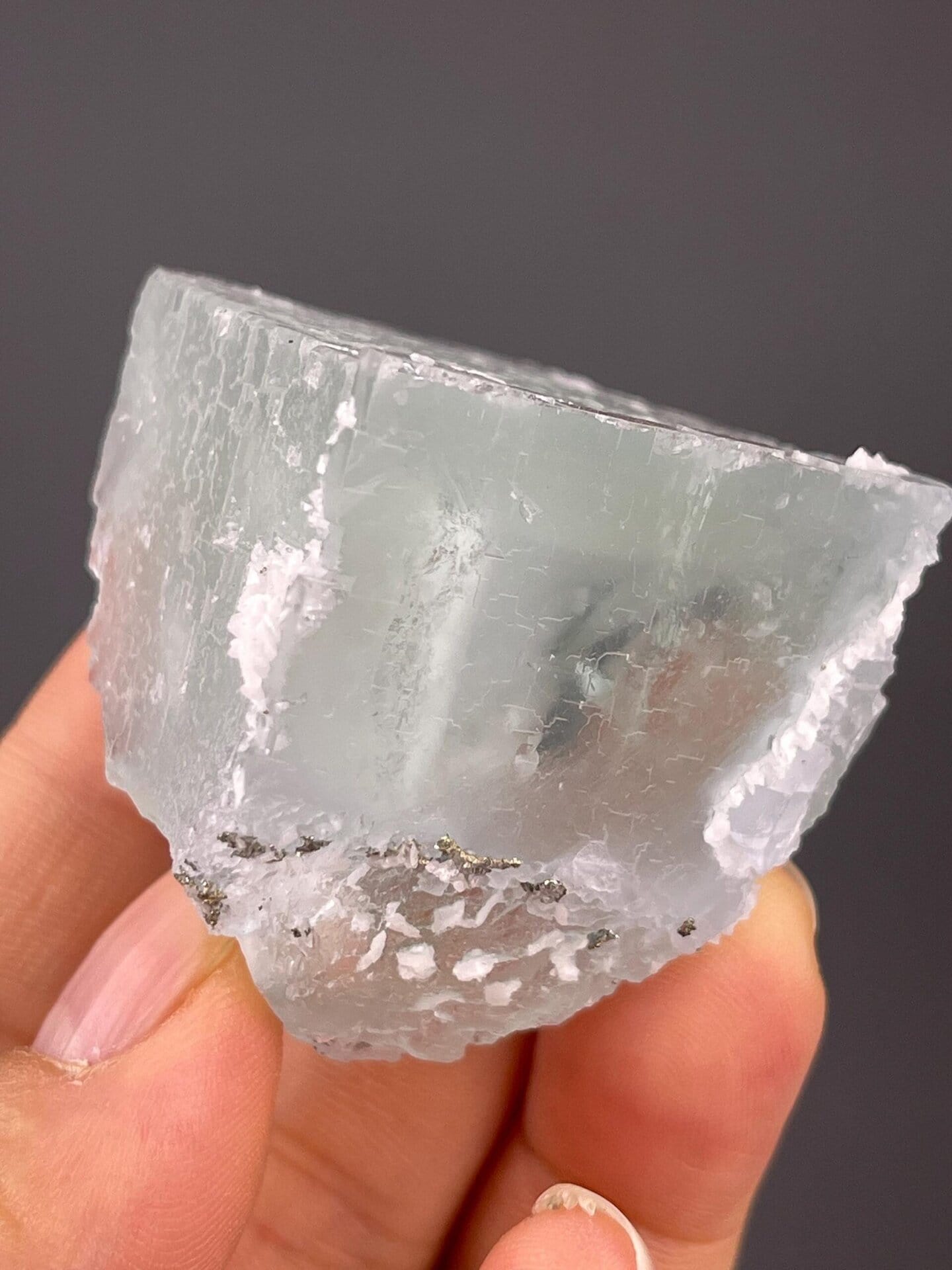 CaF₂ cubic fluorite, Mohs 4, deep blue, Yaogangxian, 3.17 oz