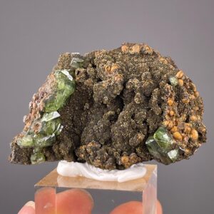 Green Grossular Garnet Cluster - Raw Mineral Beauty - Tanzanian Origin - Perfect for Collection or Display