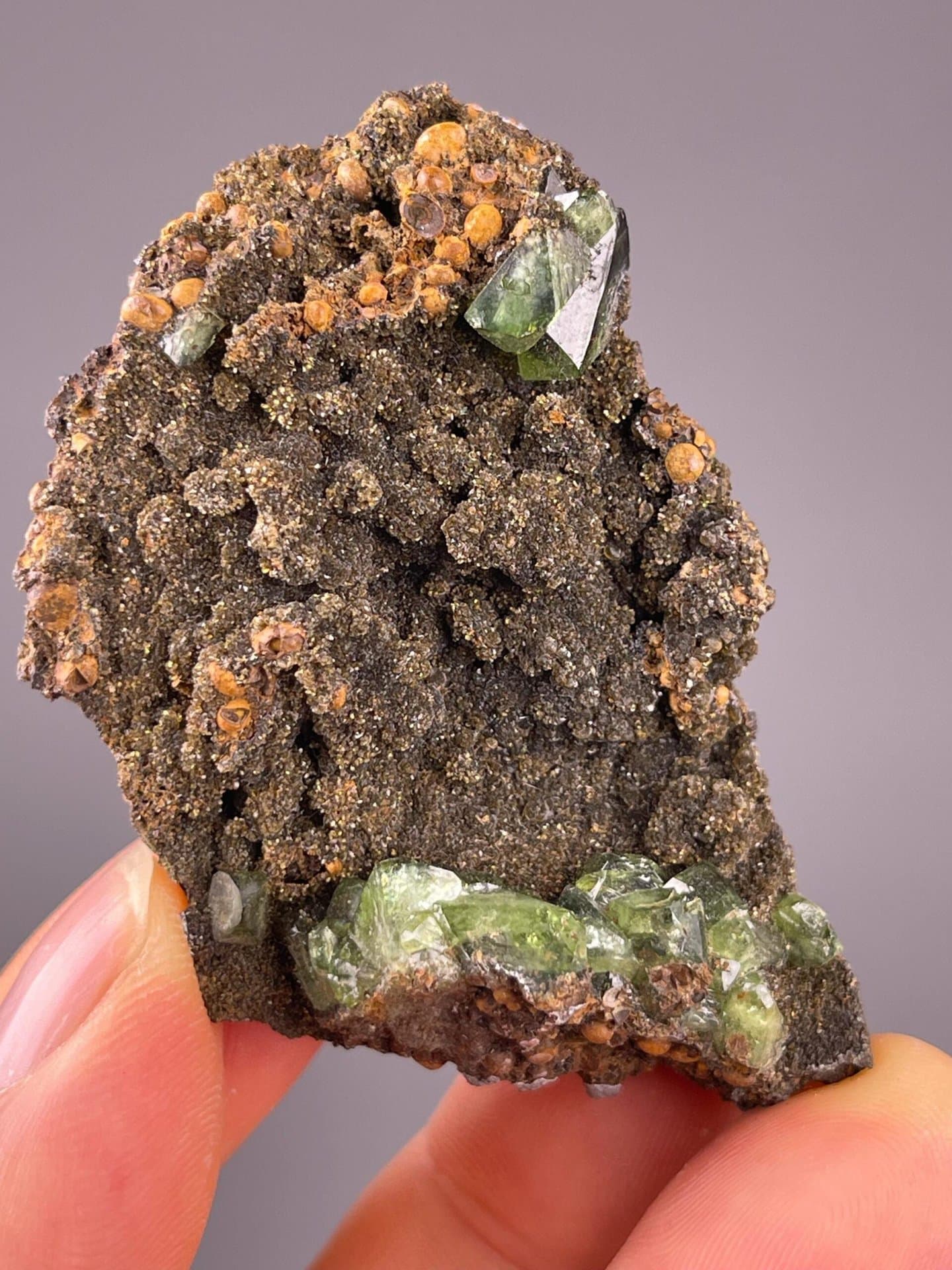 Green grossular garnet raw specimen from Tanzania origin