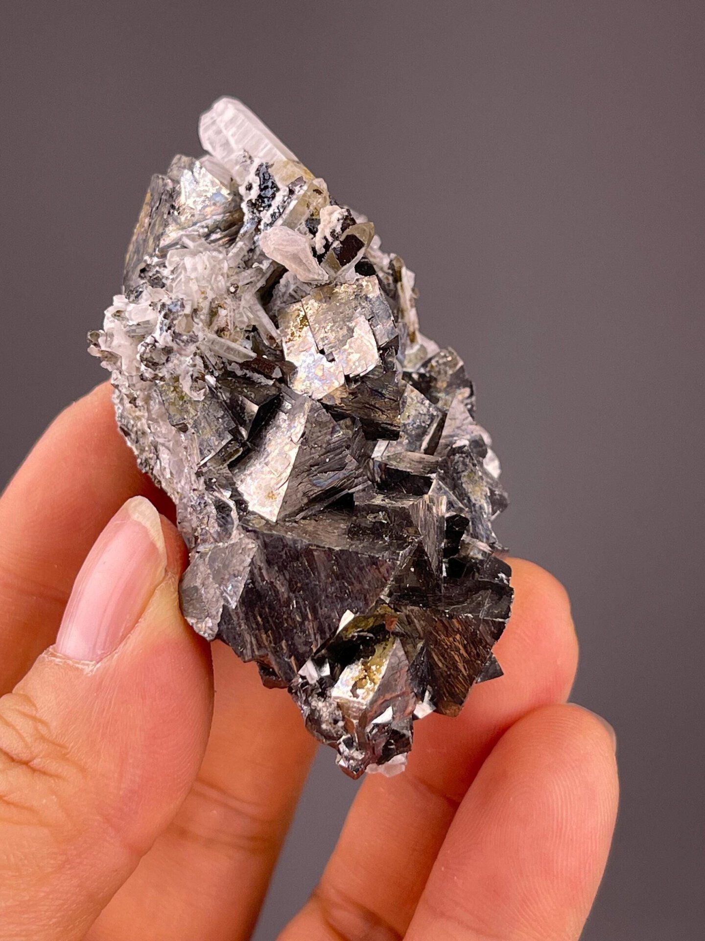 Inner Mongolia arsenopyrite with quartz, 3.53 oz, metallic luster
