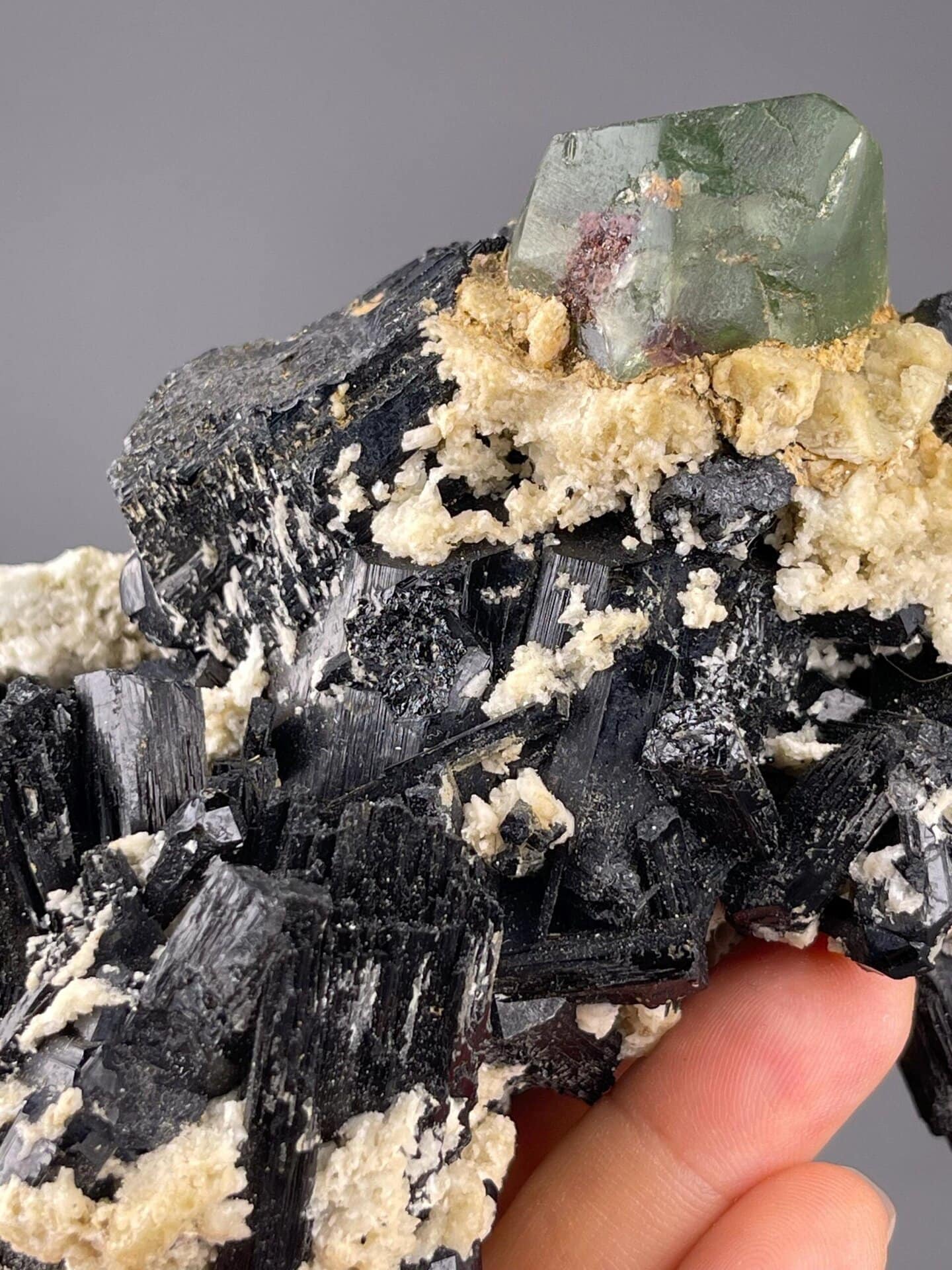 Large tourmaline and fluorite combination from Namibia