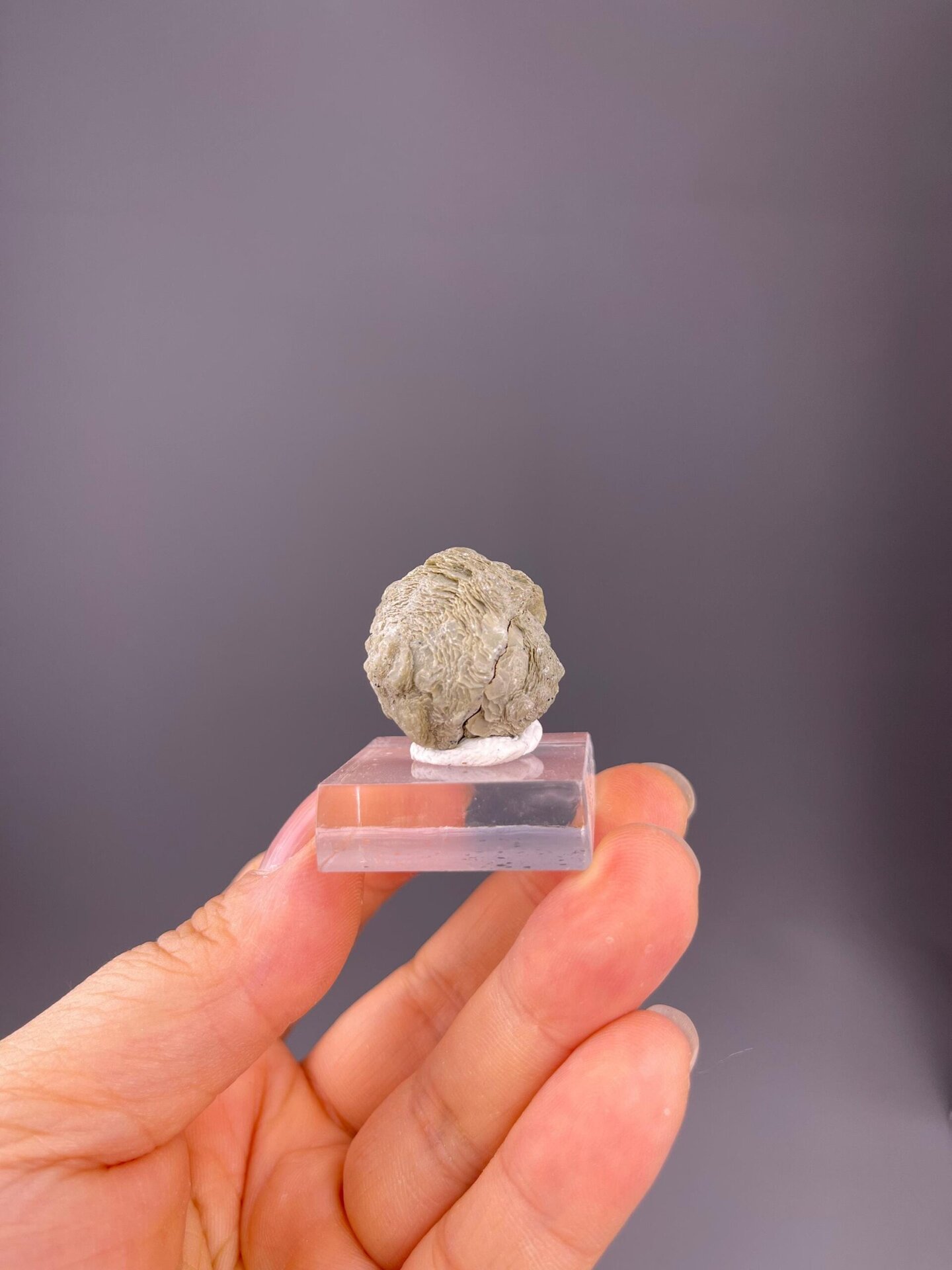 CaCO₃ trigonal calcite with rare spherical crystal habit