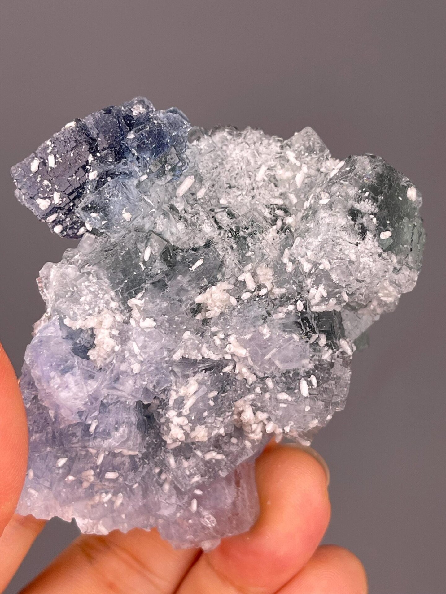Collector multicolor fluorite with vitreous luster from China