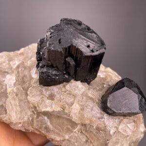 Raw Black Tourmaline Quartz Cluster - Unique Healing Properties - From Pakistan - Ideal for Crystal Collectors and Holistic Practices