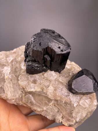 Raw Black Tourmaline Quartz Cluster - Unique Healing Properties - From Pakistan - Ideal for Crystal Collectors and Holistic Practices