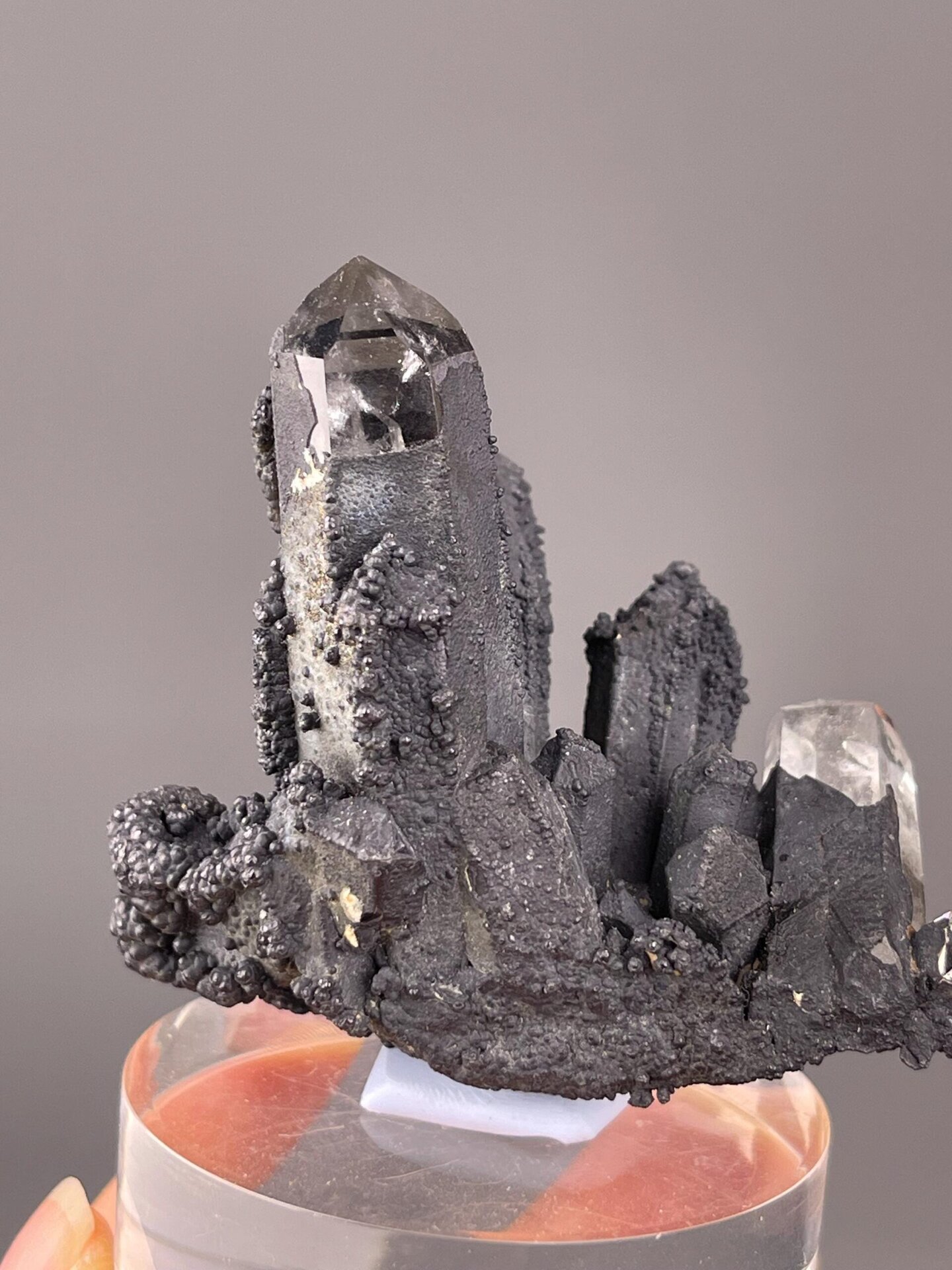 Manganese oxide with quartz, 2.65 oz, submetallic luster