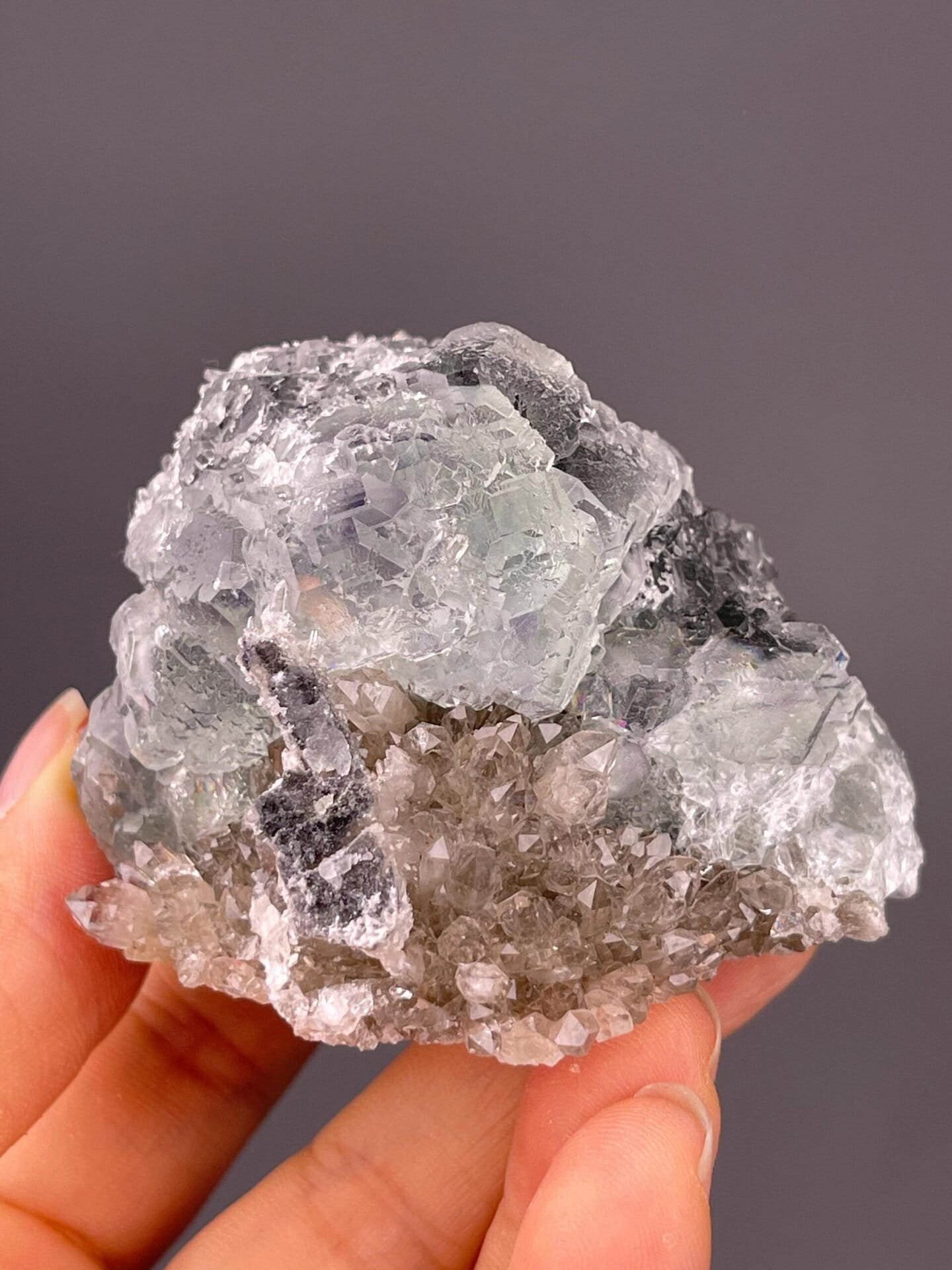 Fujian fluorite specimen measuring 2.5×2.1×1.9 inches