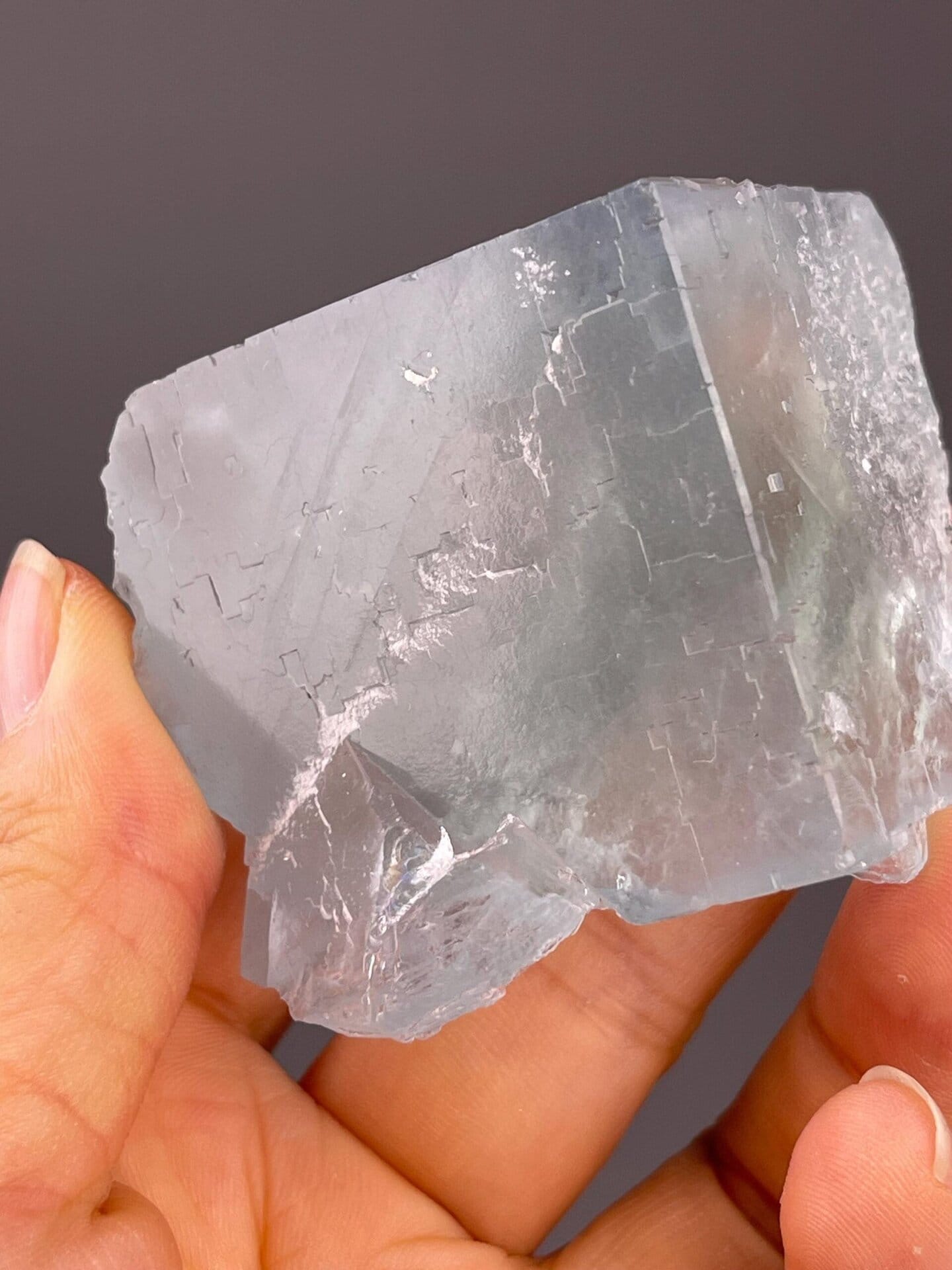Green fluorite with green mineral phantom growth zone