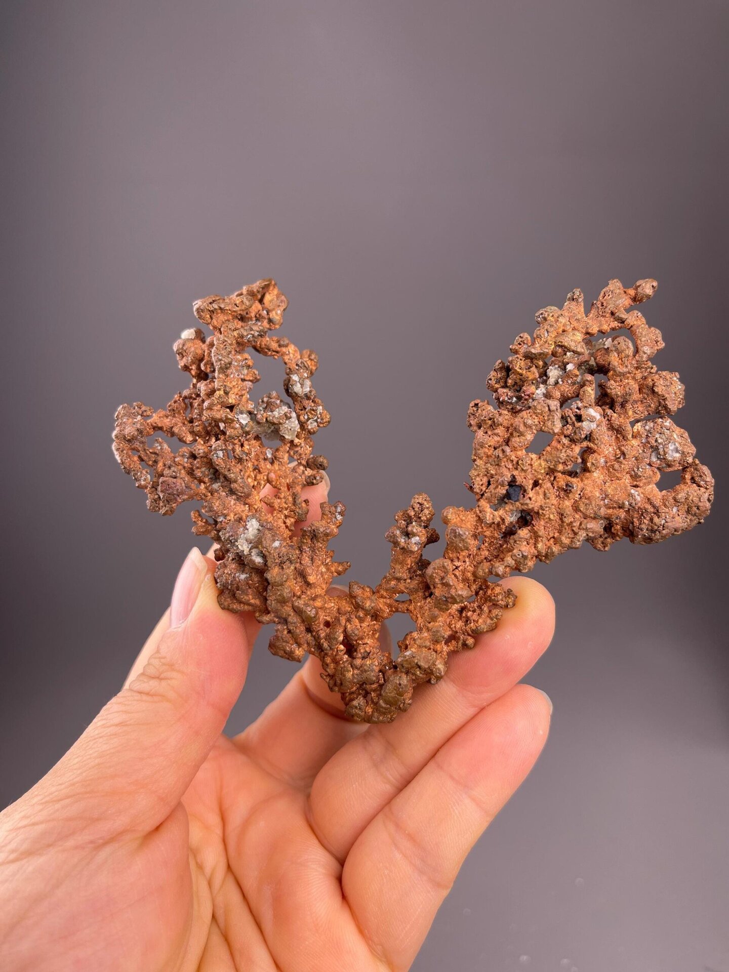 Native copper arborescent specimen from Jiangxi, China
