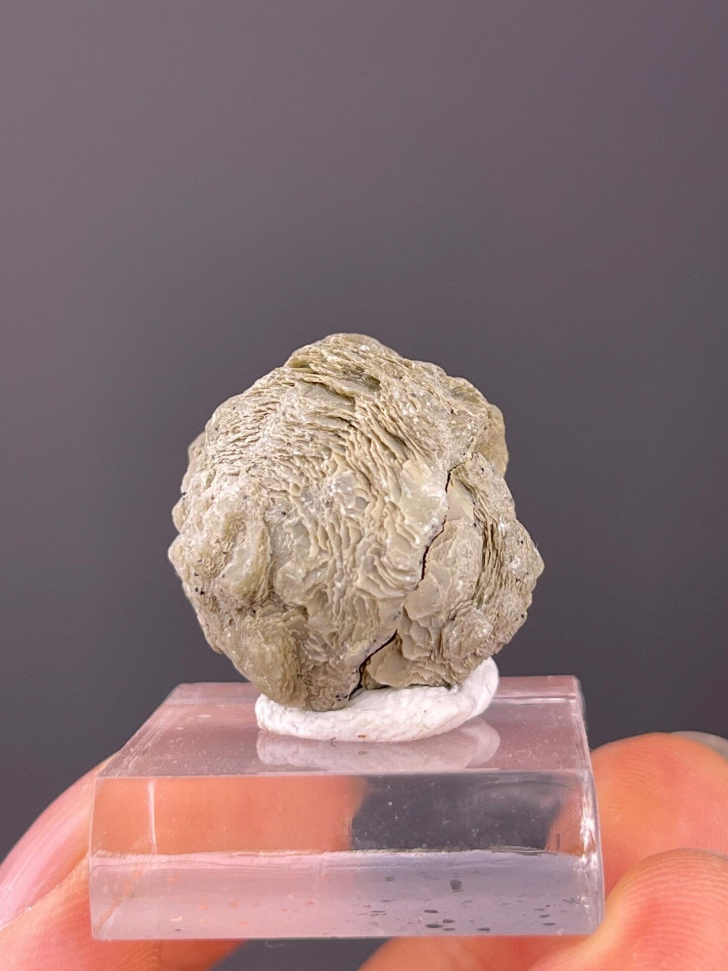 Calcite sphere with radiating blade crystal arrangement