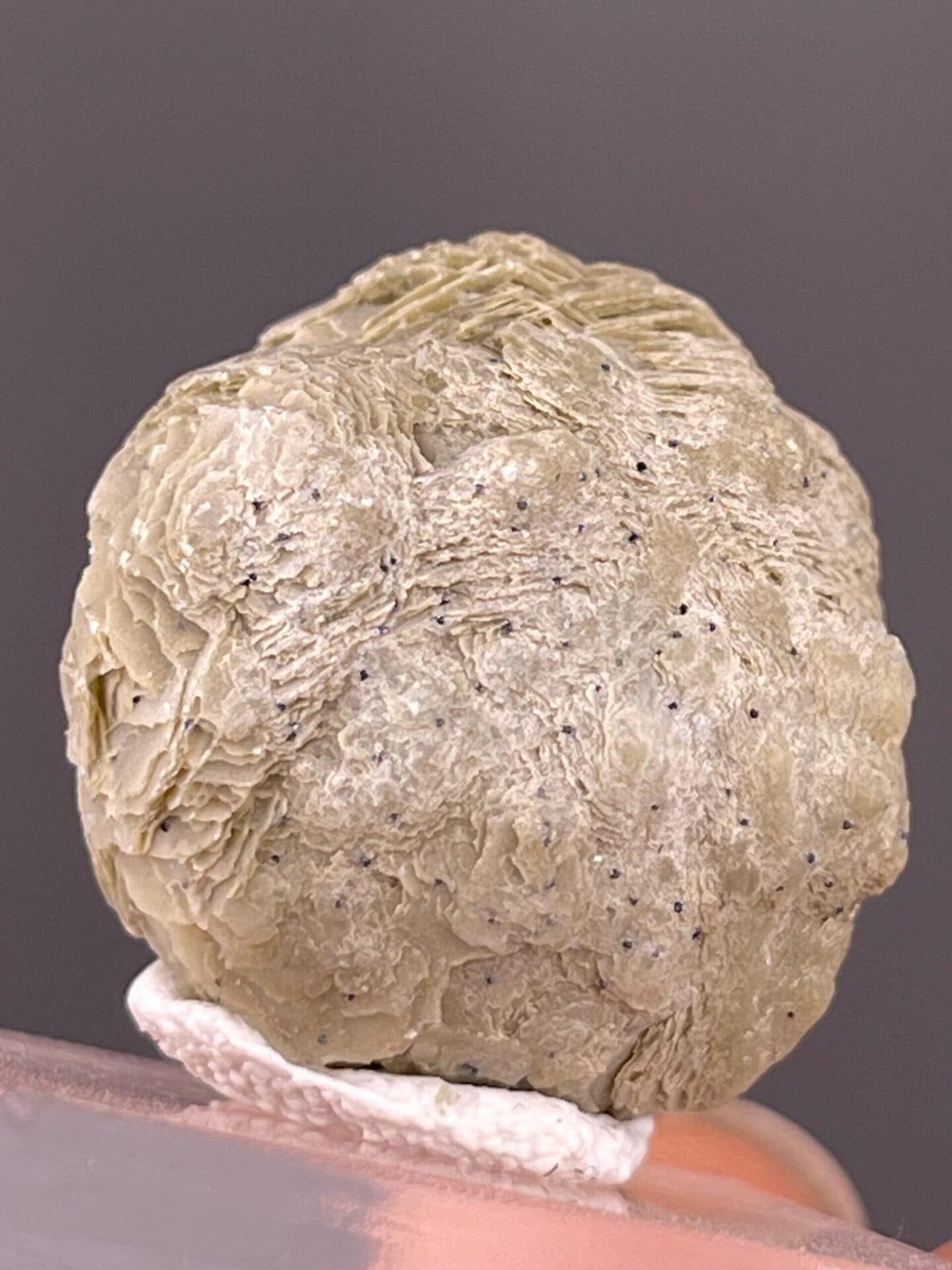 Calcite with unusual spherical globular crystal form