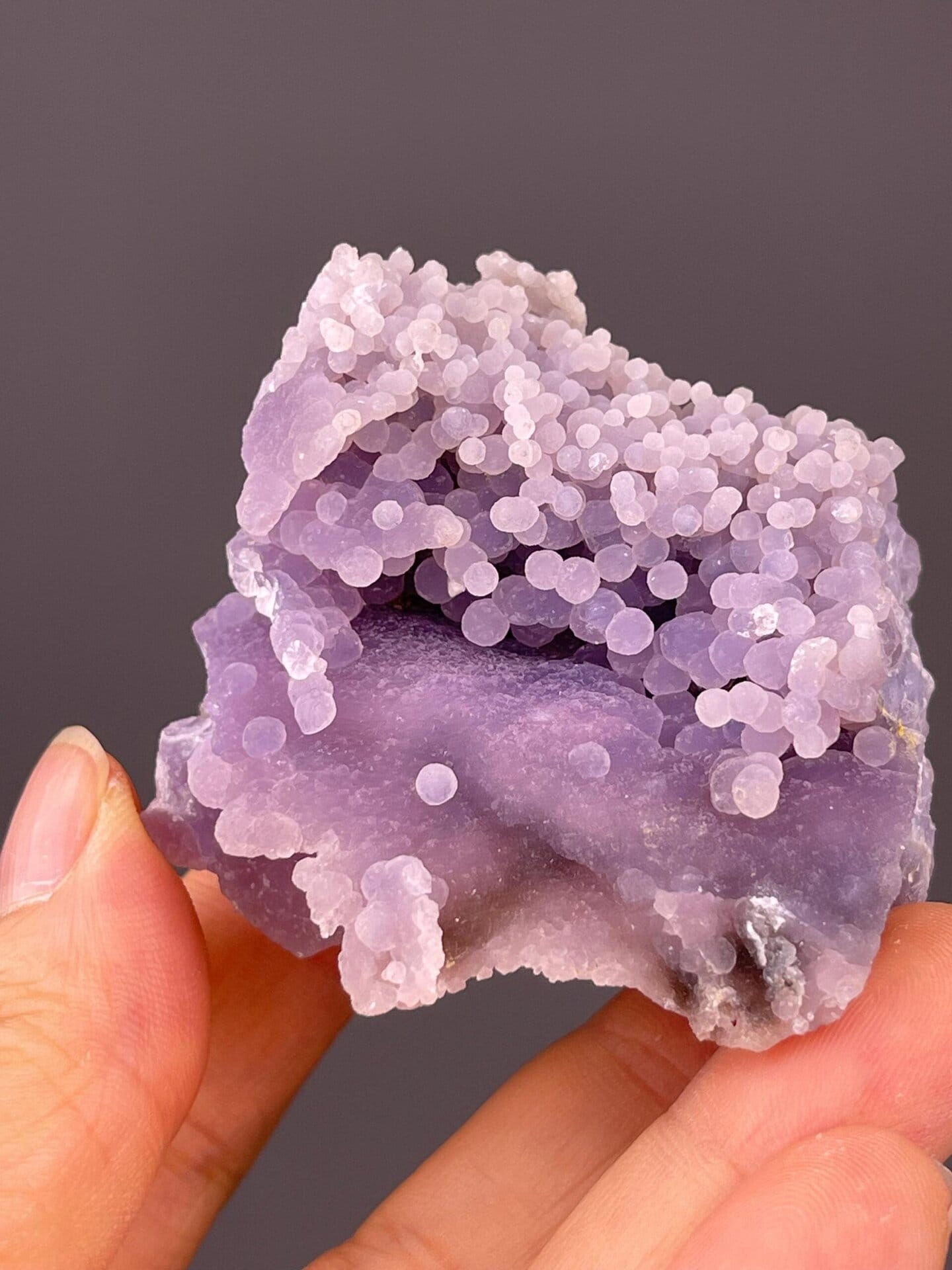 Detail of grape agate surface showing botryoidal texture