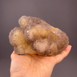 Yellow Botryoidal Fluorite with Pyrite Crystals - Unique Pattern - Jiangxi, China - Collector's Piece