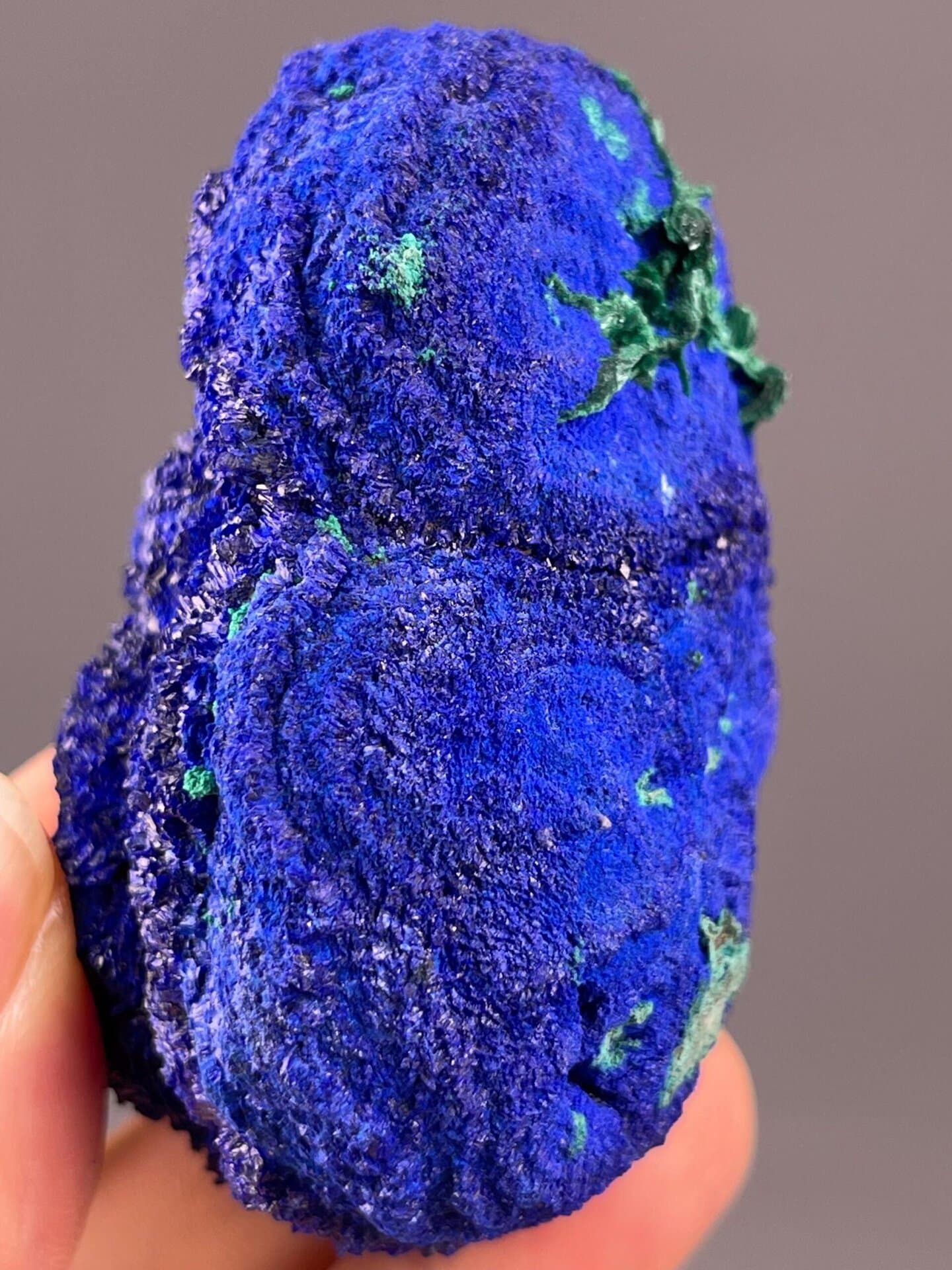 Back view of Chinese azurite-malachite specimen