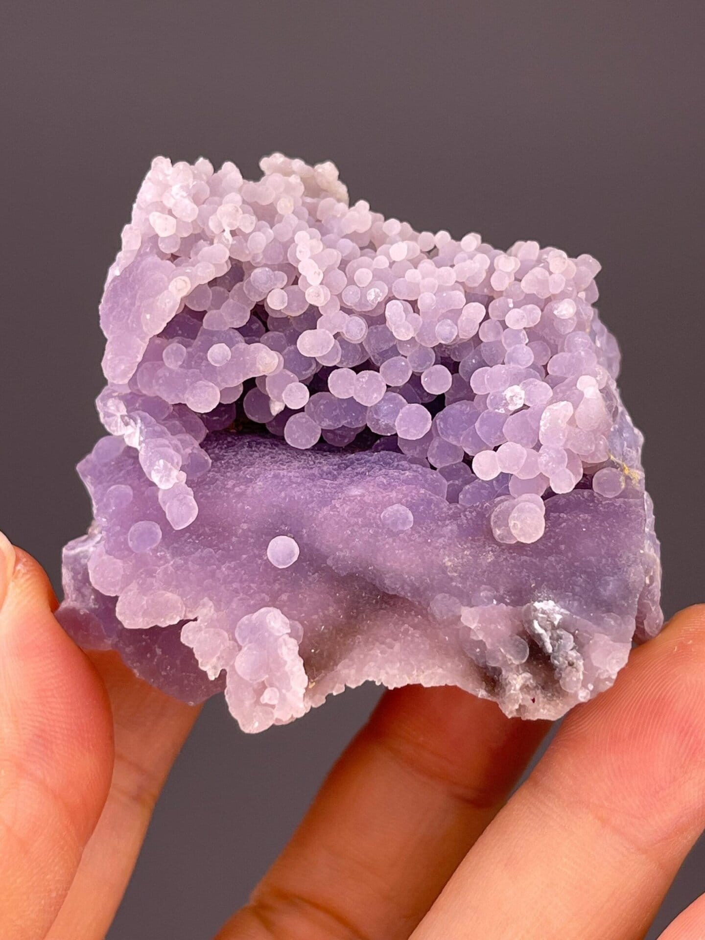 Purple grape agate cluster from Mamuju, Sulawesi, Indonesia