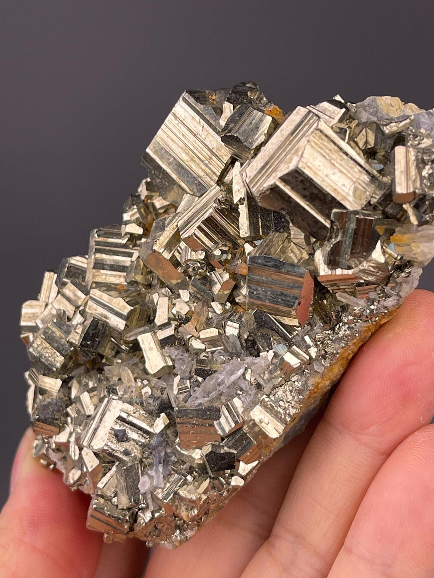 FeS₂ isometric pyrite, Mohs 6, Navajún, La Rioja, Spain, 7.1 oz