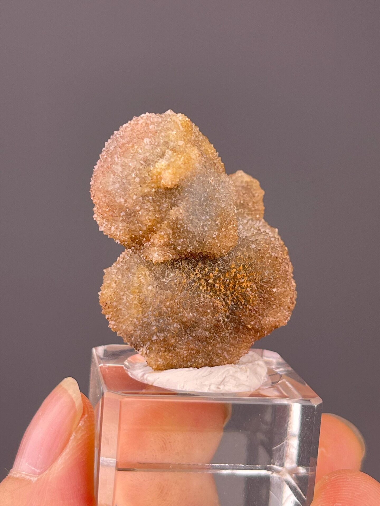 Close-up of gypsum crystals showing pearly luster