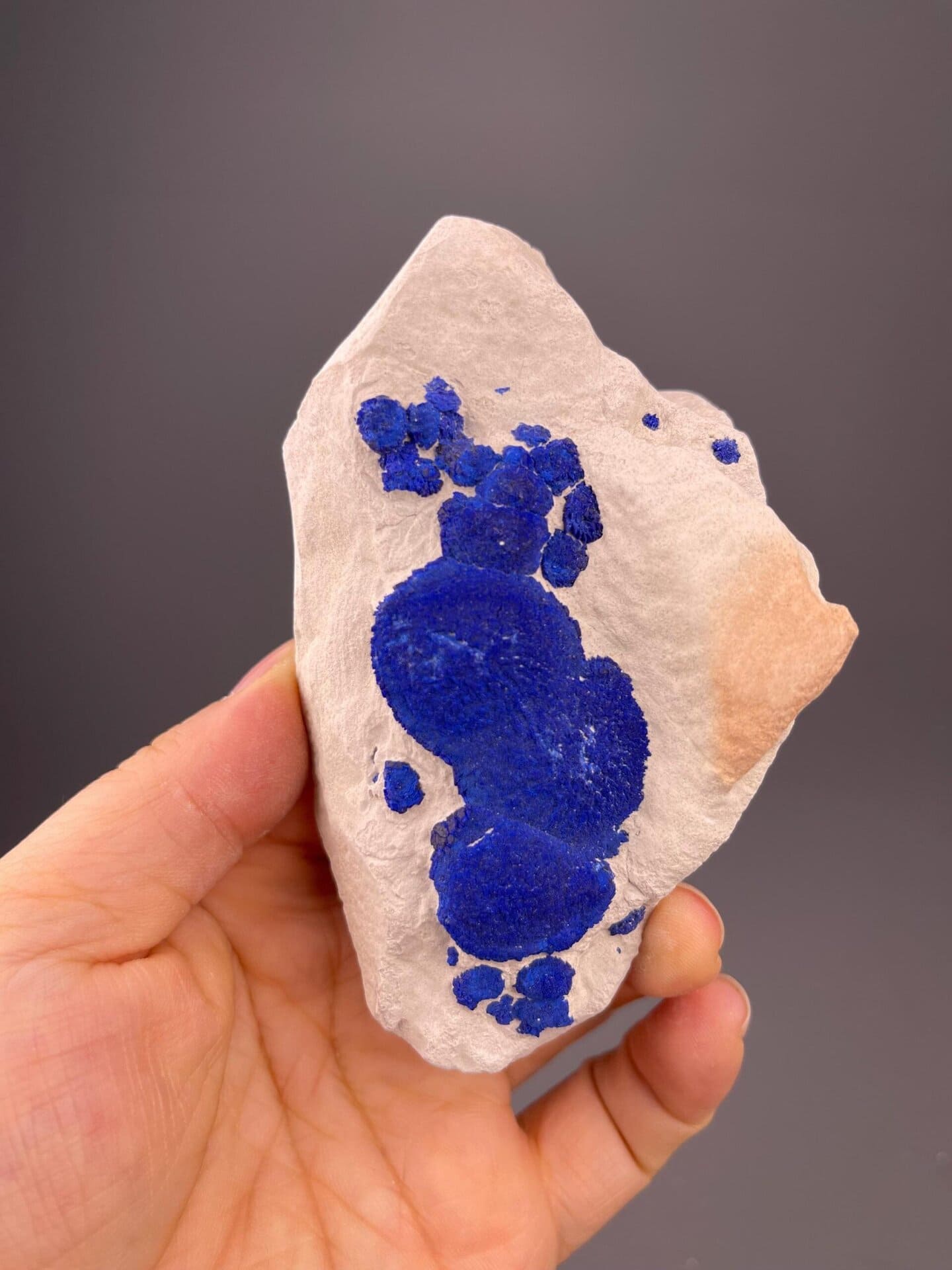 Detail of azurite rosette crystal formation