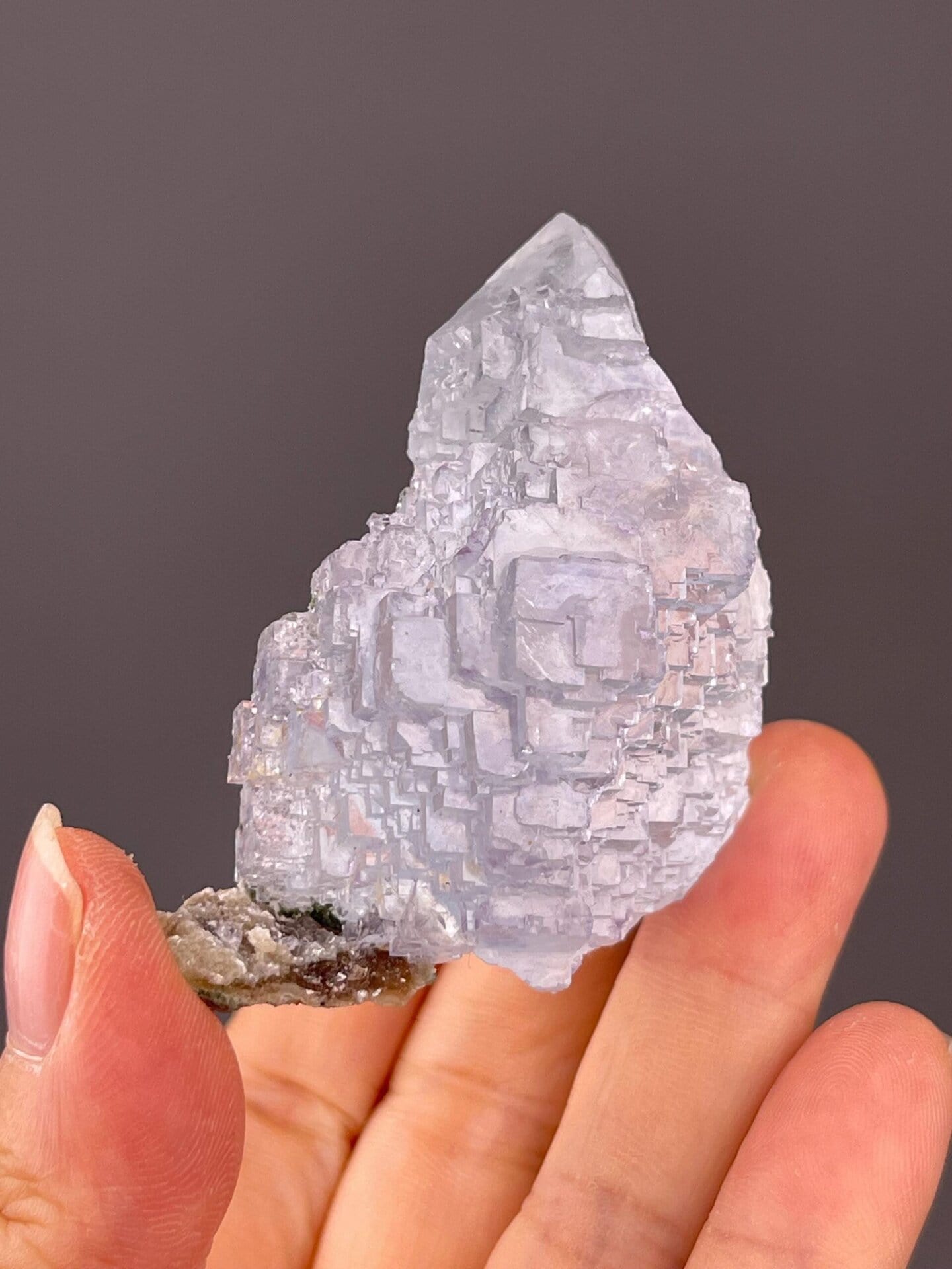 Top view of cubic fluorite arrangement, Yaogangxian, Hunan