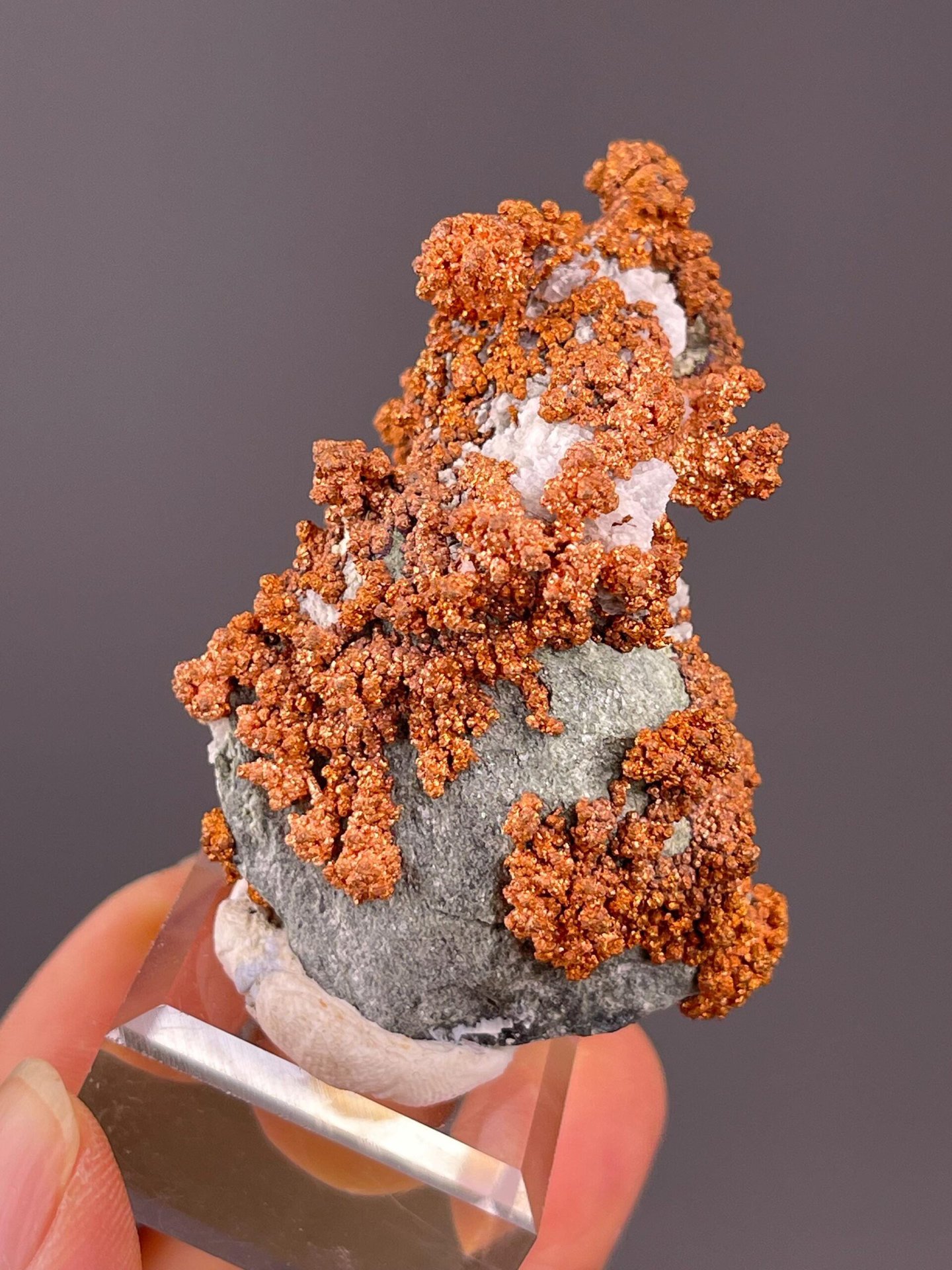 Back view of native copper cluster from Jiangxi