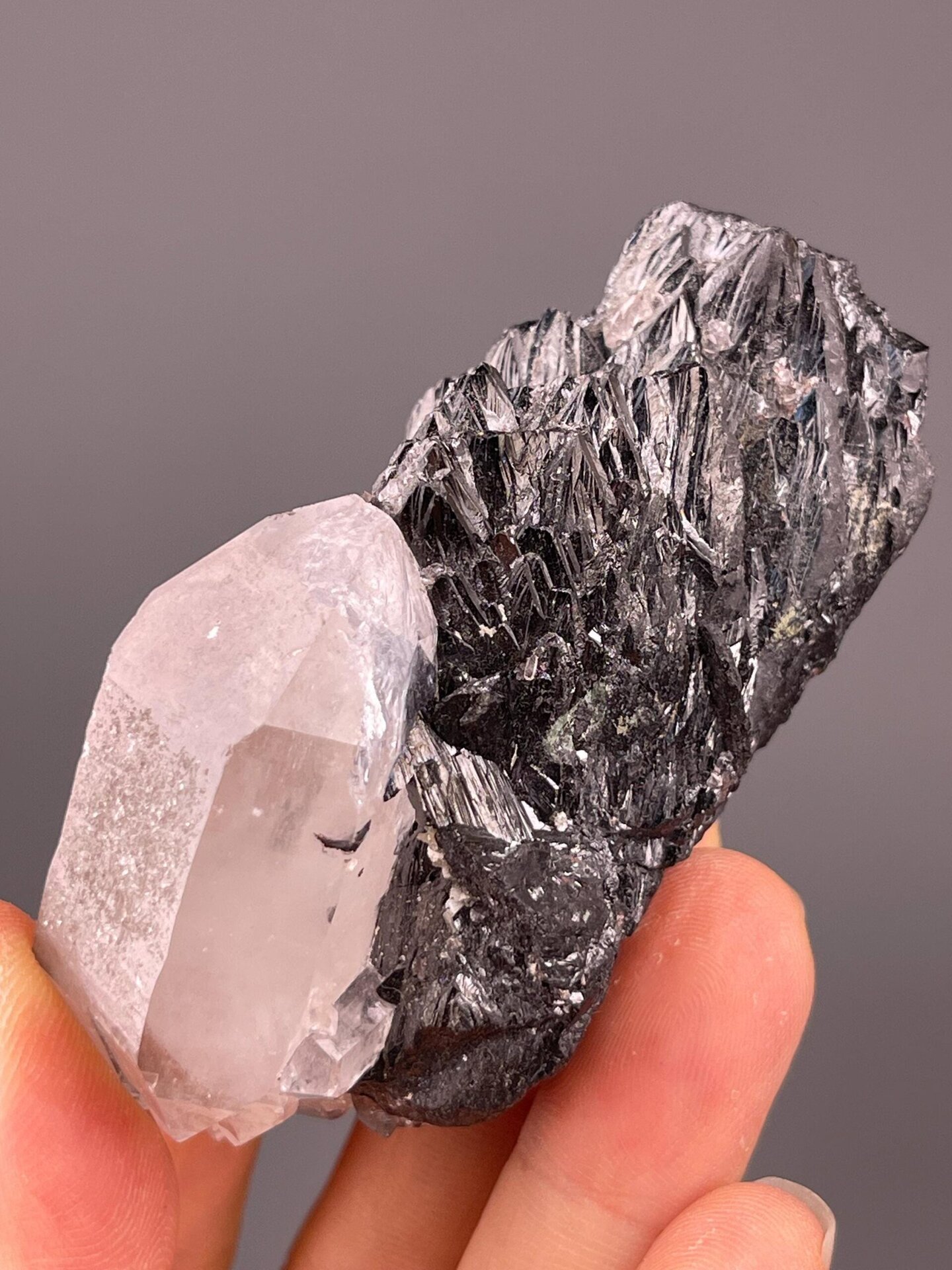 Cassiterite with quartz, Yaogangxian Mine, Hunan, China
