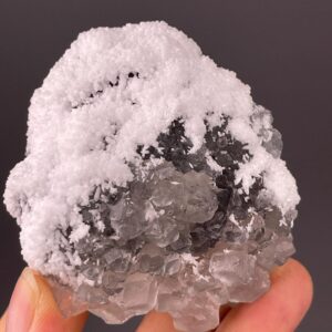 Druzy Quartz-Coated Green Fluorite - Sparkling Display - Fujian Origin - Ideal for Mineral Collections