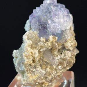 Purple Fluorite Cluster - Staircase Formation - Rare Gemstone from Hunan - Decorative and Collectible Beauty