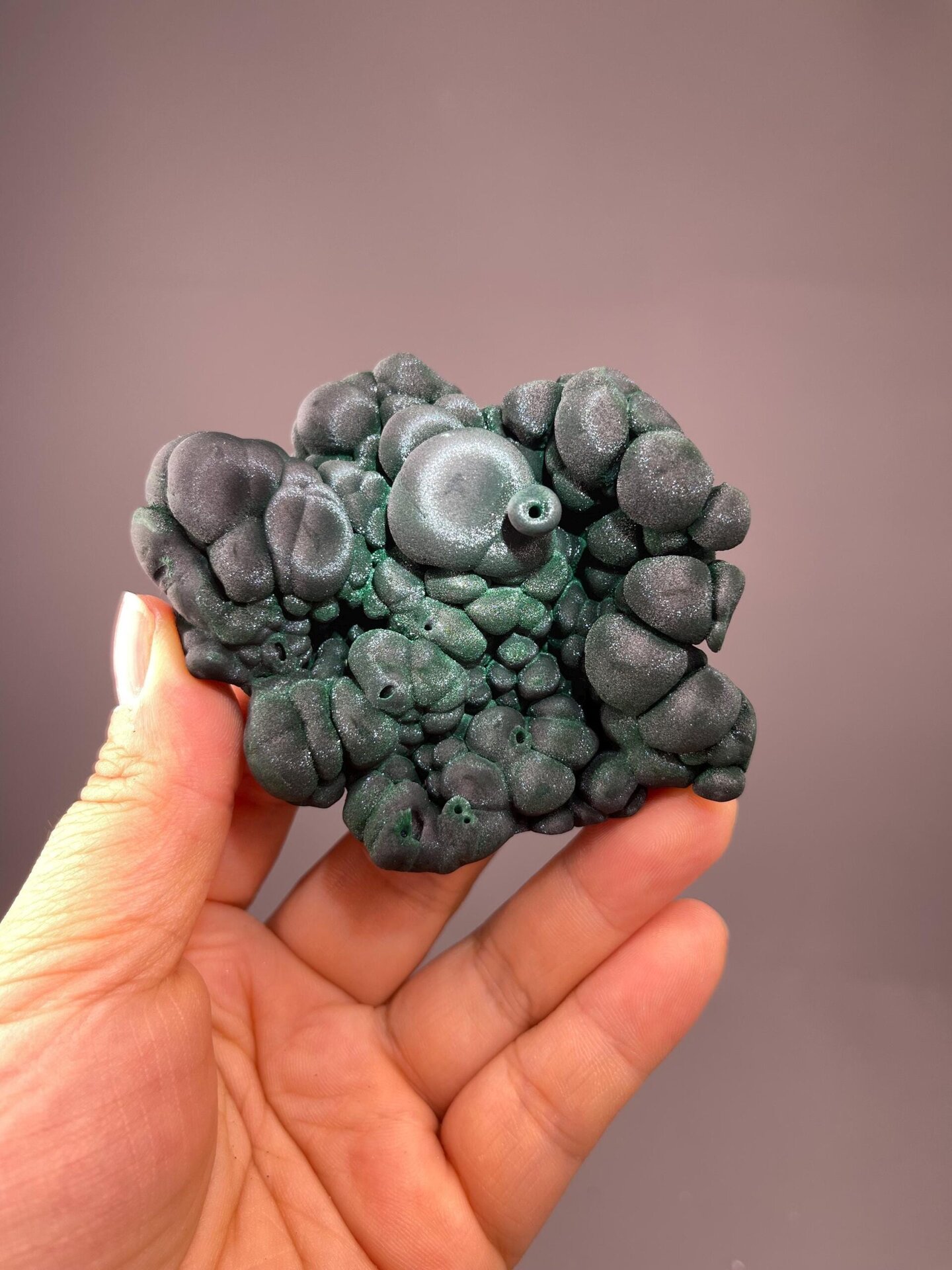 Botryoidal malachite cluster from Yangchun, China
