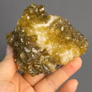 Golden Barite Calcite Cluster - Unique Collector's Gem - Jiangxi - Exquisite Home Display