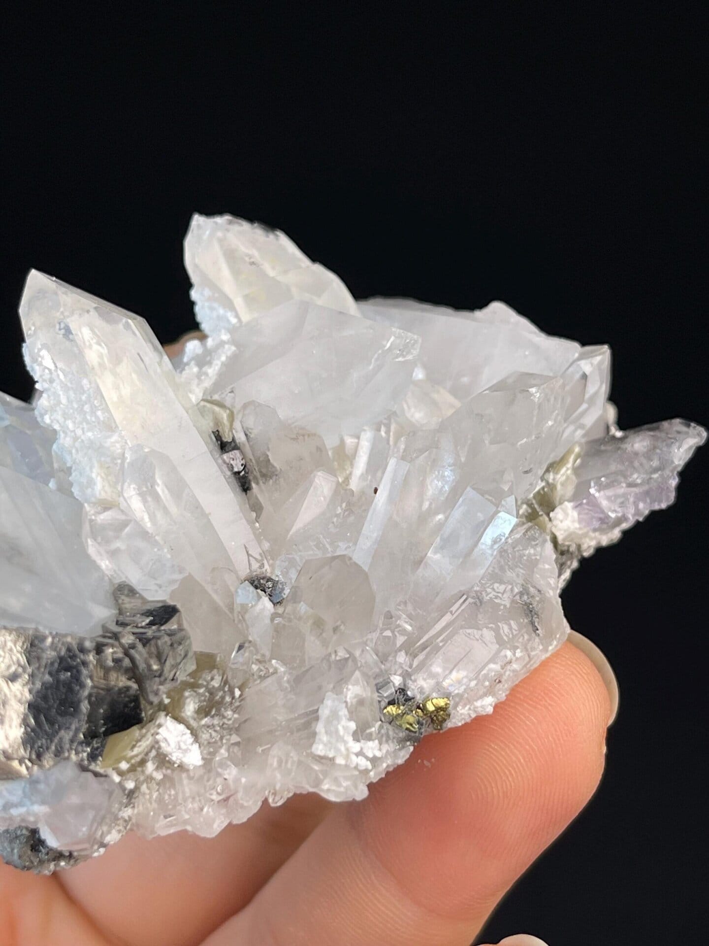 Top view of quartz cassiterite fluorite, Yaogangxian