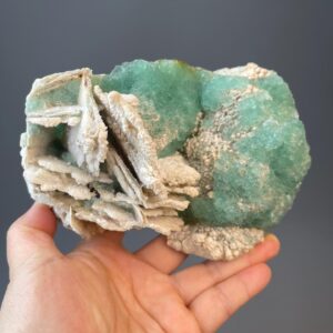 Green Fluorite Cluster - Stepped Sphere - Unique Mineral - Hunan, China - Collector's Gem