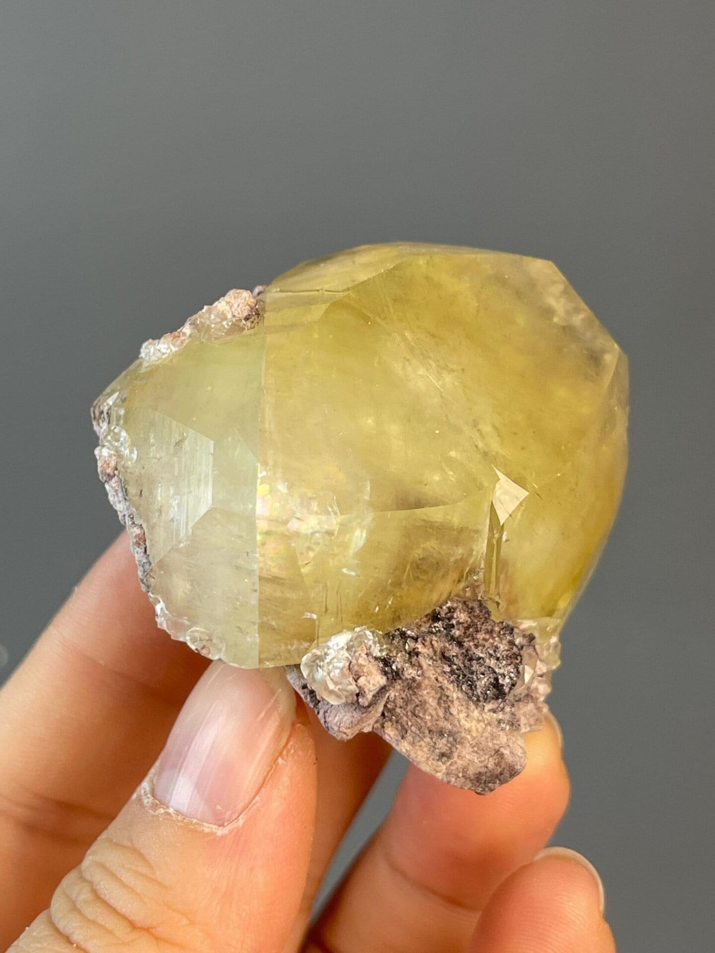Yellow calcite crystal from Hubei province, China
