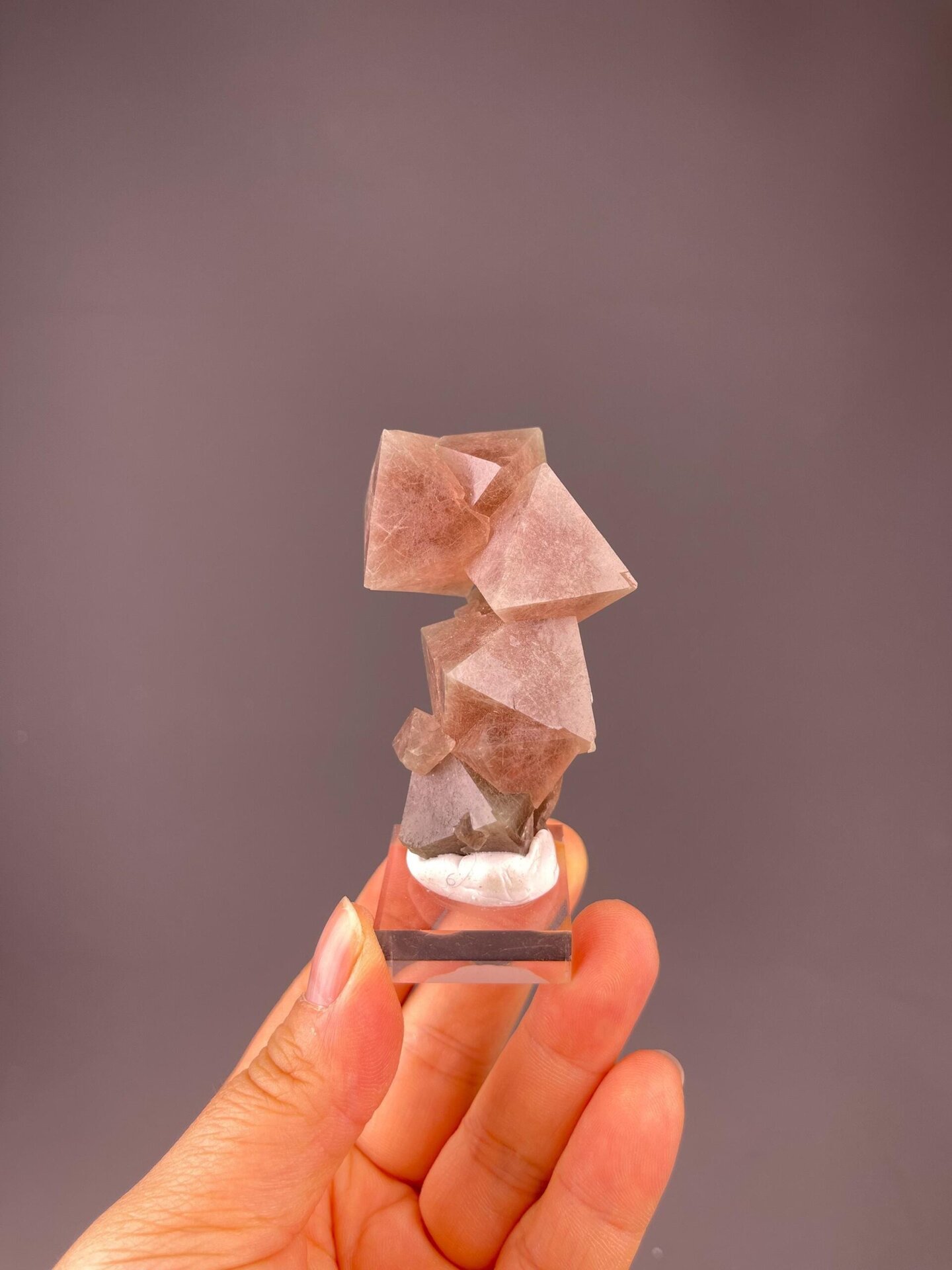Sharp red octahedral fluorite crystals from Inner Mongolia