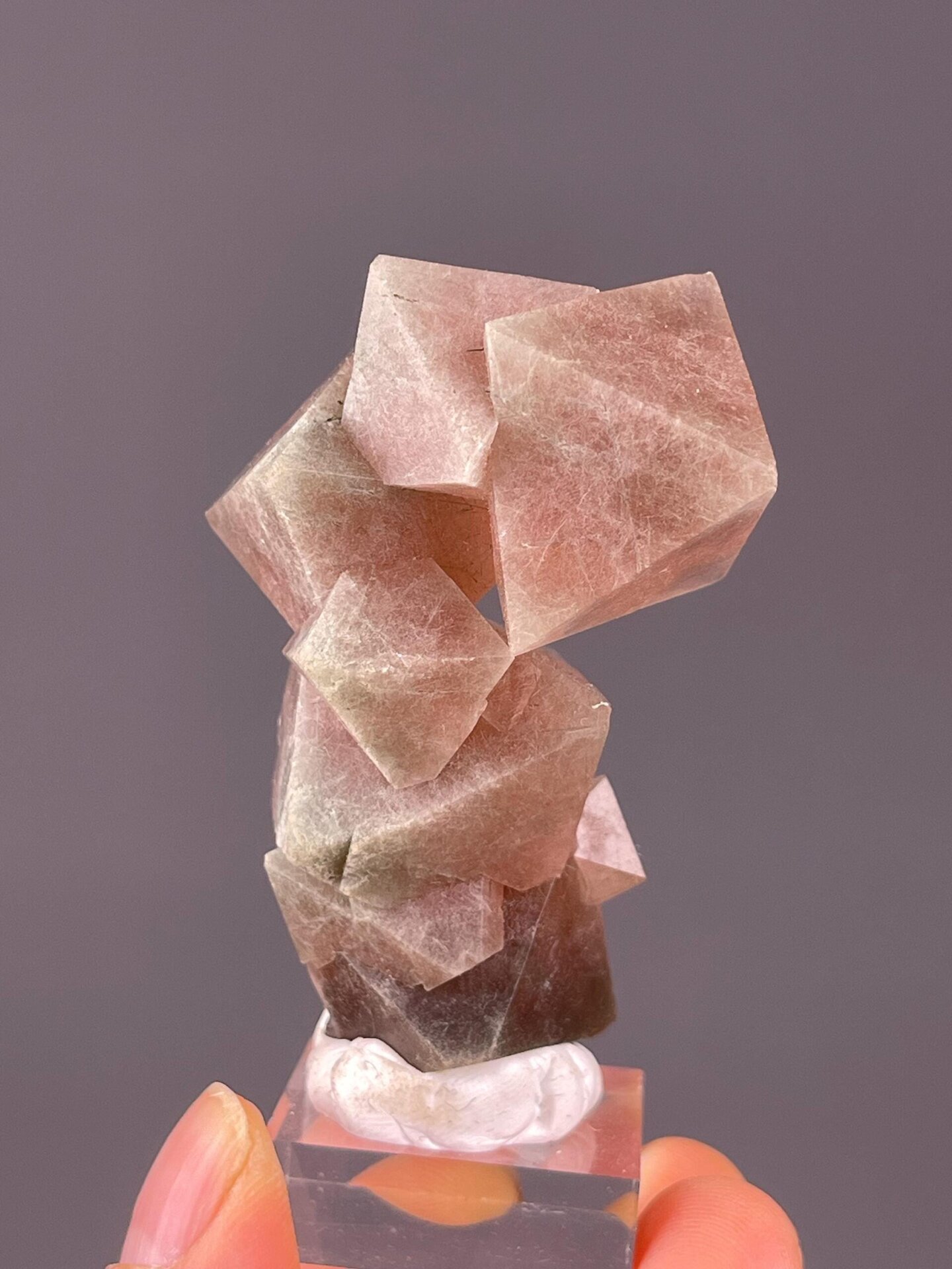 Unusual red variety of octahedral fluorite from Inner Mongolia