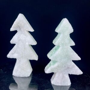 Dual Color Fluorite Tree Sculpture - Green and White Masterpiece - Handcrafted Artistry from Nature - Perfect for Holiday Decor