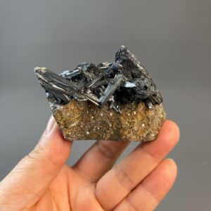 Stibnite Mineral Specimen - Lustrous Metallic Finish - Hunan, China - Perfect for Collectors