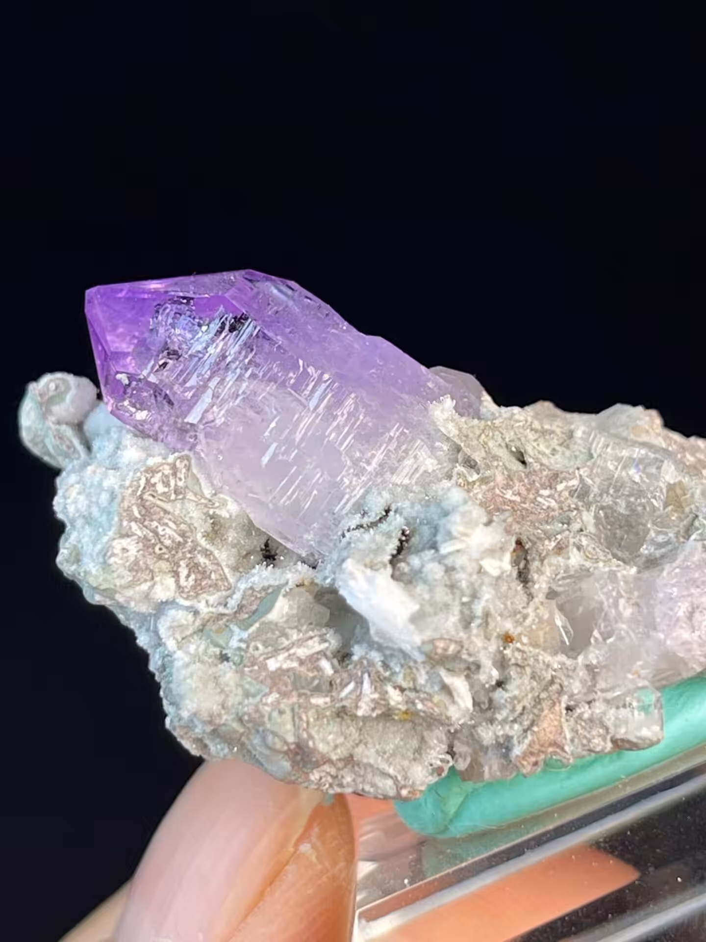Amethyst SiO2 trigonal deep purple variety from Brazil