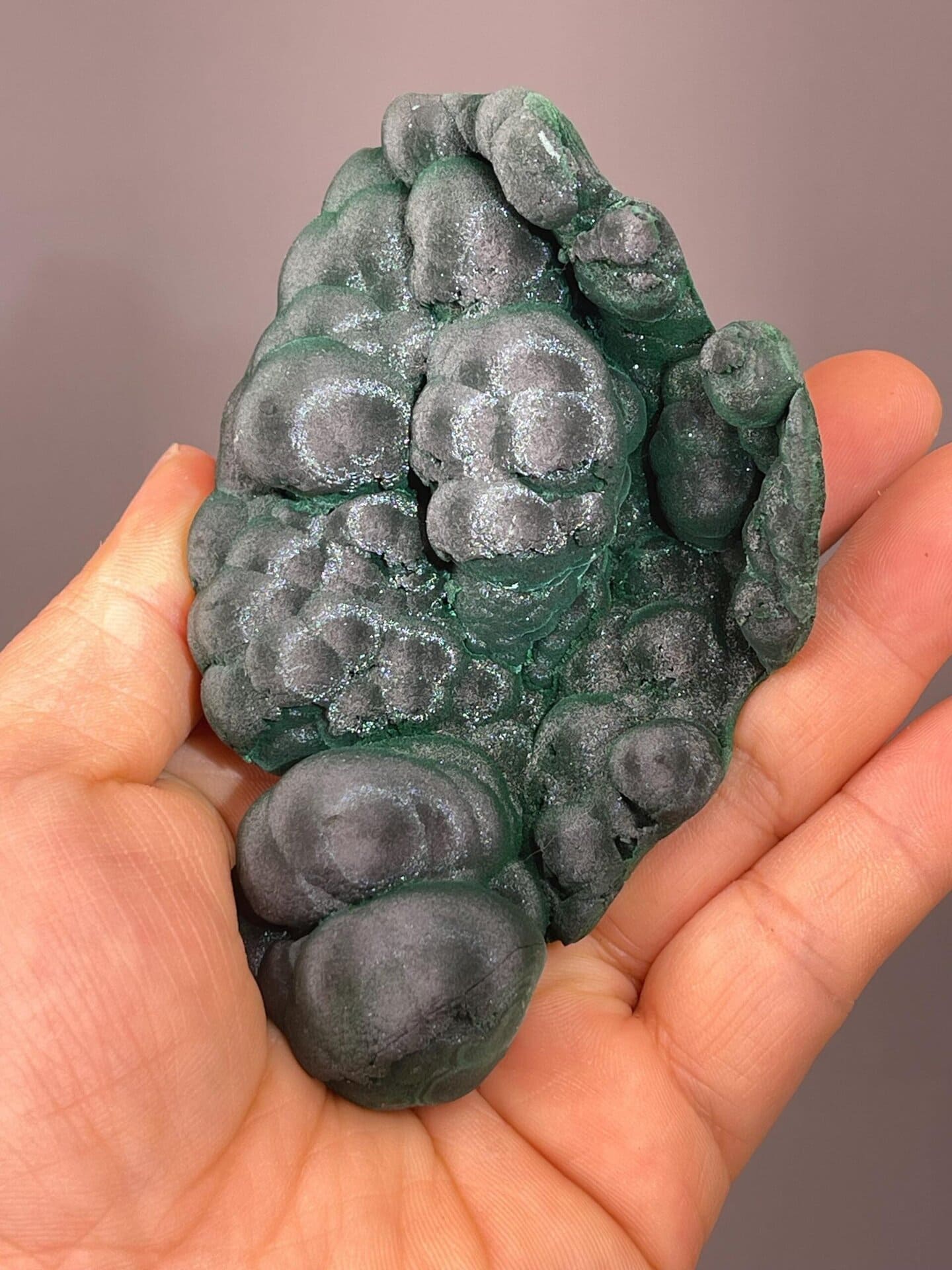 Large silky botryoidal malachite from Yangchun district