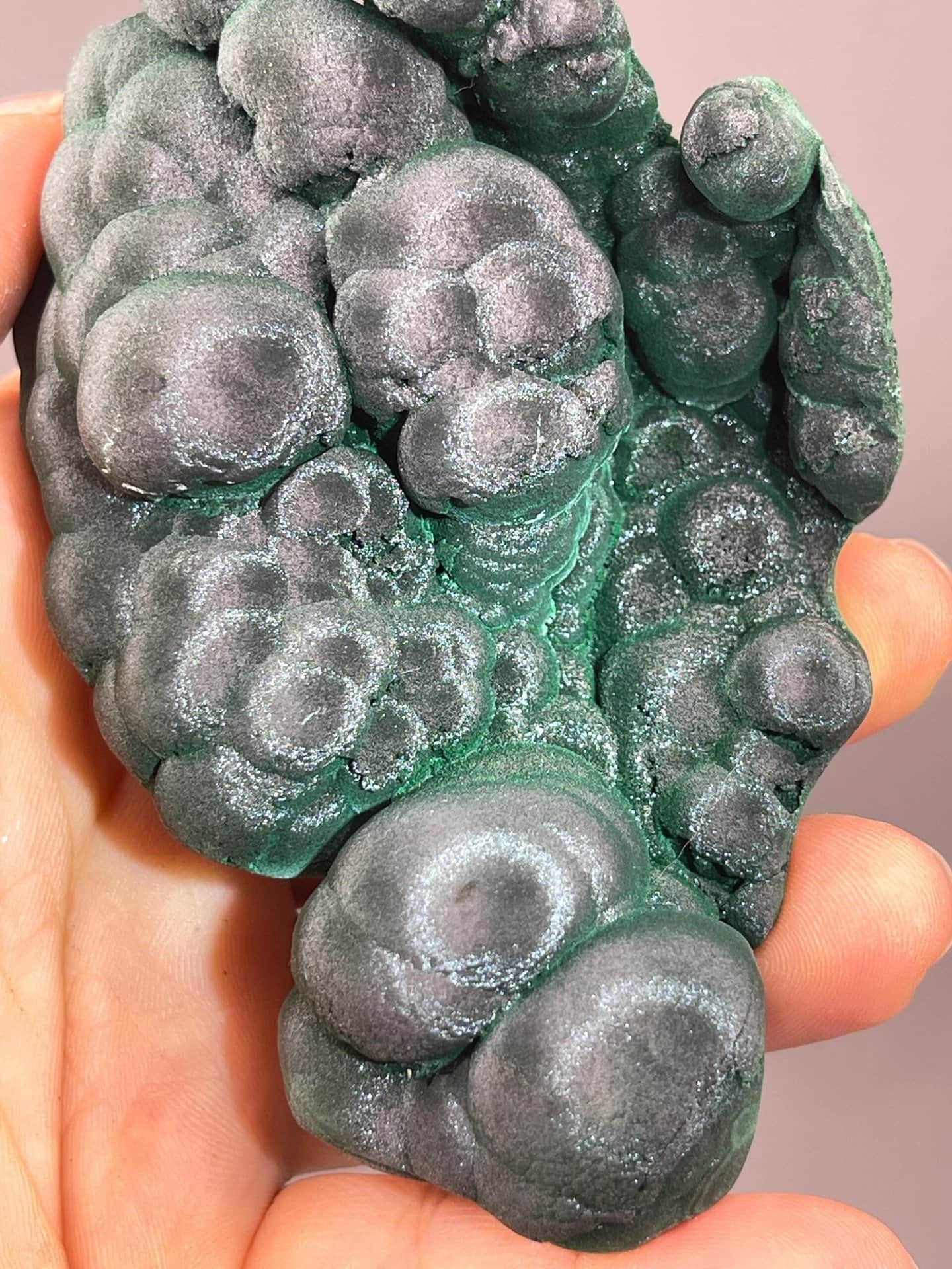 Top view of large malachite cluster from Yangchun, China