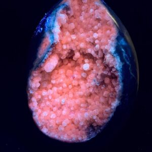 Calcite Crystal Egg - UV Reflective Gemstone - Brazilian Origin - Vibrant Home Decor