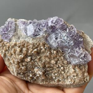 Unique Purple Phantom Fluorite Crystal - Mica Base Highlight - Hunan, China - Perfect for Collectors