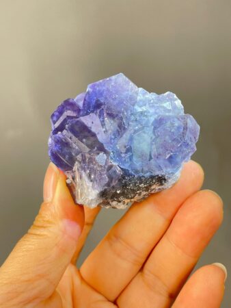 Vibrant Fluorite Crystal Cluster - Purple-Green Phantoms - Fujian Treasure - Elegant Natural Decor