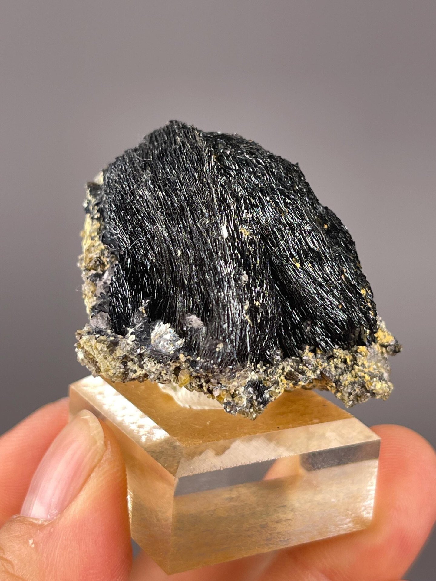 Side view of specular hematite cluster, Inner Mongolia