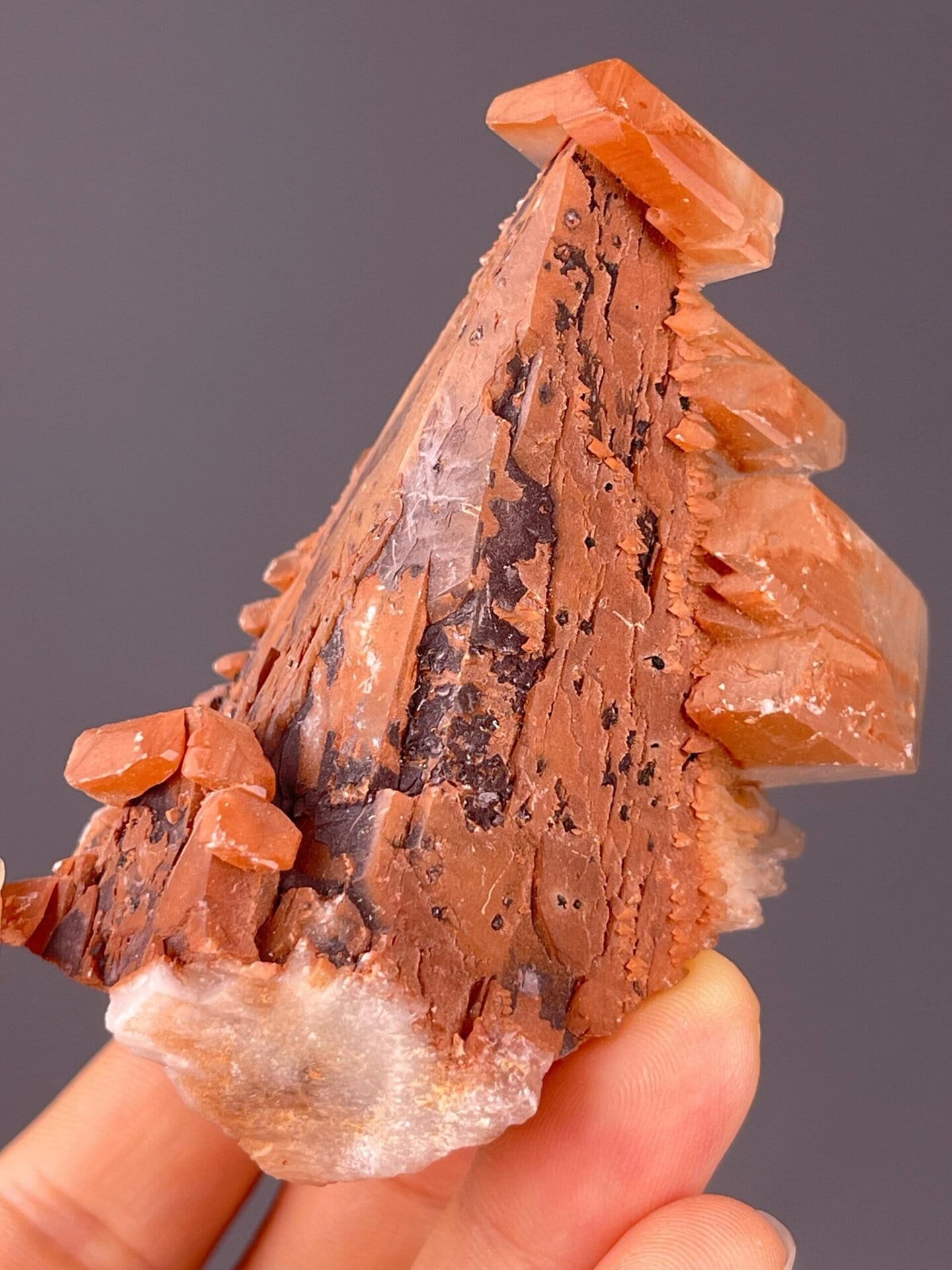 Red calcite from historic Daye mining area, Hubei, China
