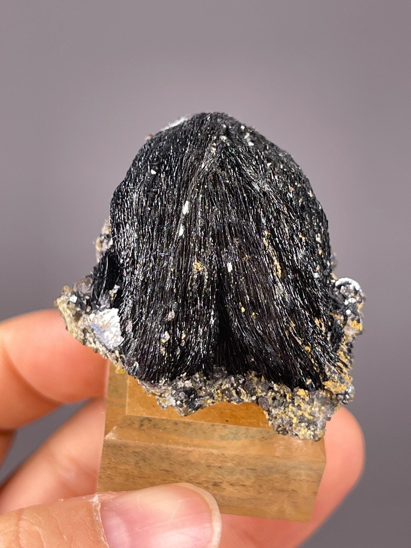 Top view of specular hematite specimen, Bayan Obo