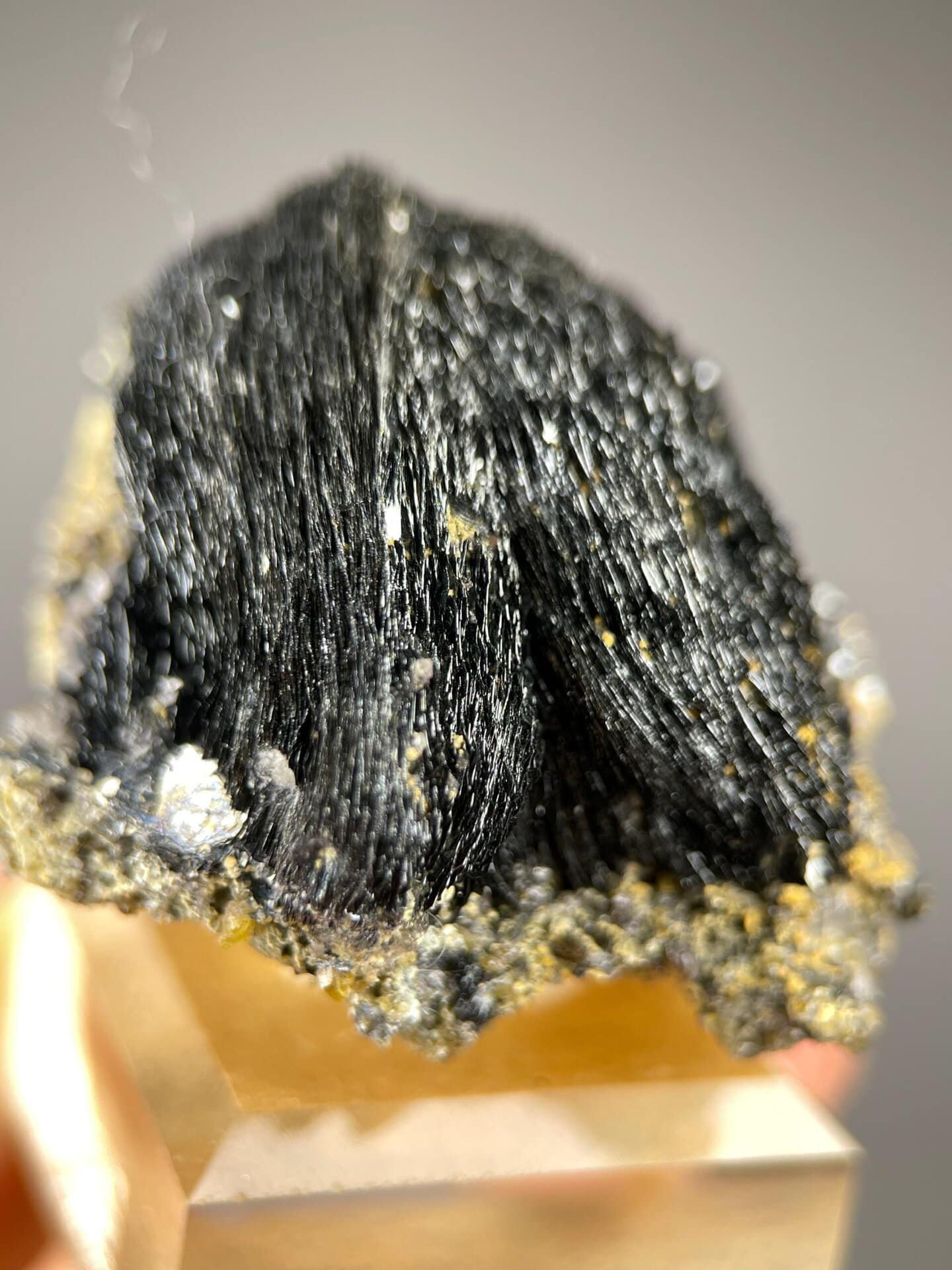 Specular hematite displaying brilliant metallic luster