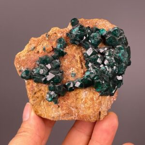 Dioptase Cluster - Vibrant Emerald Green - Congo Origin - Collectible and Healing Gem