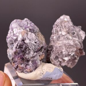 Mica Crystal Cluster - Raw Mineral Specimen with Purple and Silver Contrast - Originating from Sichuan - Ideal for Collectors