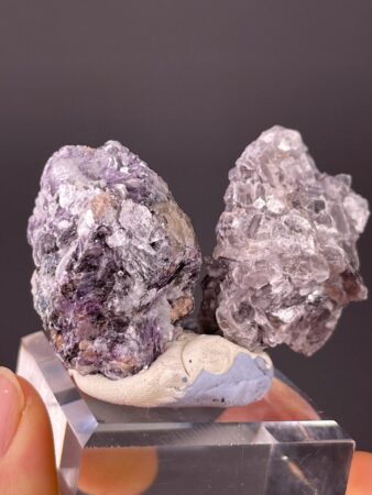 Mica Crystal Cluster - Raw Mineral Specimen with Purple and Silver Contrast - Originating from Sichuan - Ideal for Collectors
