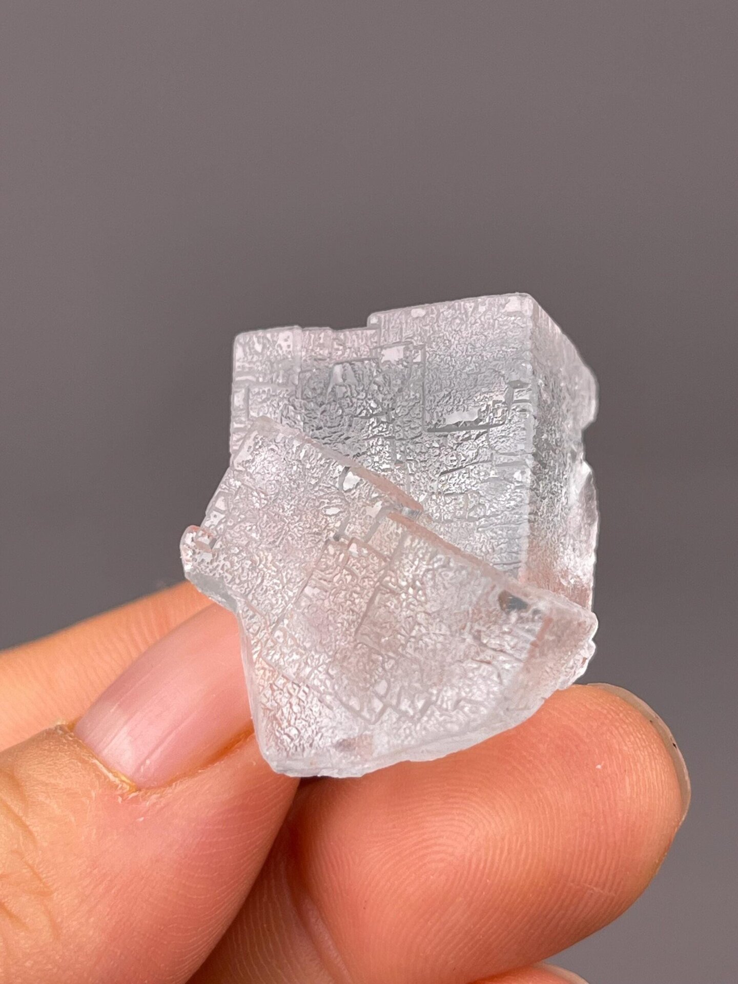 Collector blue fluorite twin from Yaogangxian mine, China